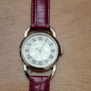 Anne Klein Gold Watch with Red Strap